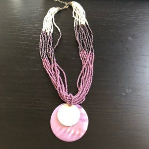 WINTER SALE! Super cute Seashell and bead necklace